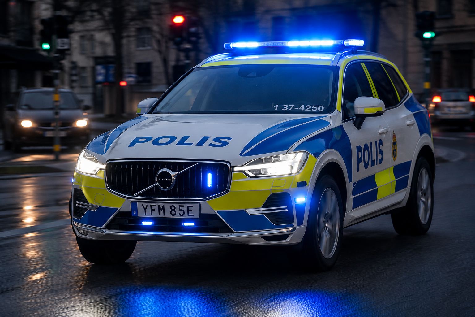 Polisbil i tjänst